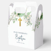  Floral Religous Gold Cross Baptisme Bedankdoosjes (Geopend)
