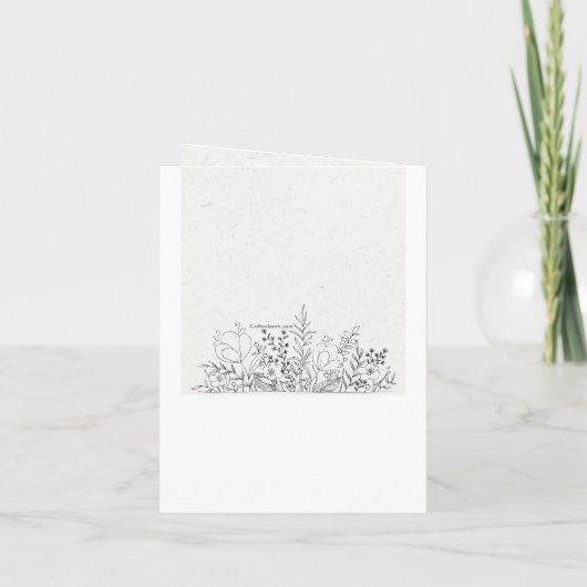 Floral Remembrance Bridesmaid Request Card (Achterkant)