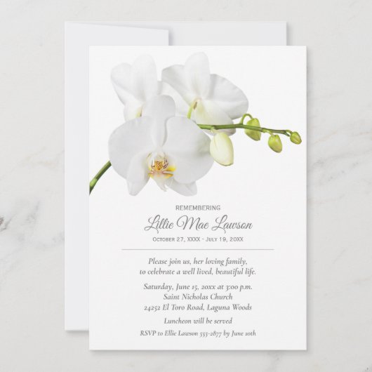 Floral Remembrance Celebration Foto Kaart (Voorkant)