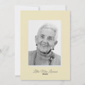 Floral Remembrance Celebration Foto Kaart (Achterkant)