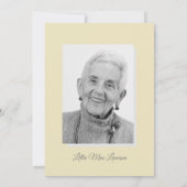 Floral Remembrance Celebration Foto Kaart (Achterkant)