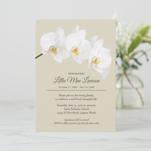 Floral Remembrance Celebration Kaart (Staand voorkant)