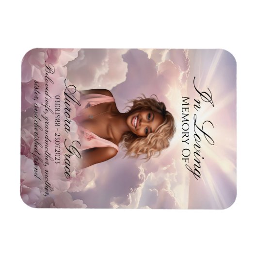 Floral Remembrance Foto Magneet - FLR001 (Horizontaal)