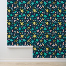 Floral repetitief patroon behang