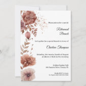 Floral Retirement Brunch Invitation for Women Kaart (Voorkant)
