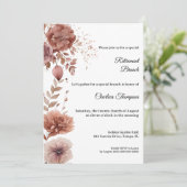 Floral Retirement Brunch Invitation for Women Kaart (Staand voorkant)