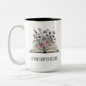 Floral Retirement Mok Custom Naam & Jaar (Links)