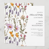 Floral Retirement Party Kaart (Voorkant / Achterkant)