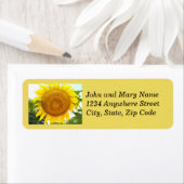 Floral retour Large Yellow Sunflower Etiket (Insitu)