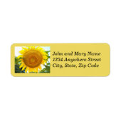 Floral retour Large Yellow Sunflower Etiket (Voorkant)