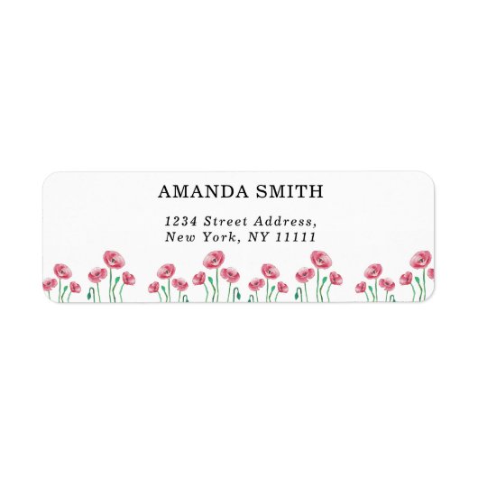 Floral retouretiket etiket (Voorkant)