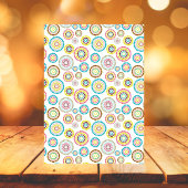 floral retro70S groovy hippie VRIJGEZELLENFEEST Kaart