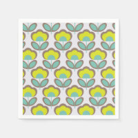 Floral Retro 70's Behang Patroon