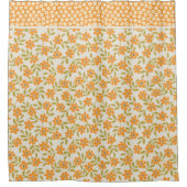Floral Retro 70s Shower Curtain Douchegordijn (Voorkant)