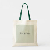 Floral  Retro Cute Pink Green Moederdag Tote Bag (Achterkant)