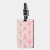 Floral retro damask bagagelabel (Voorkant verticaal)