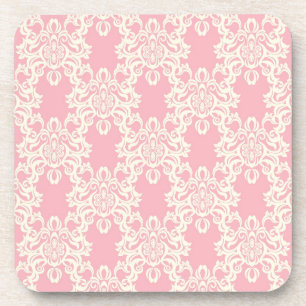 Floral retro damask drankjes onderzetter