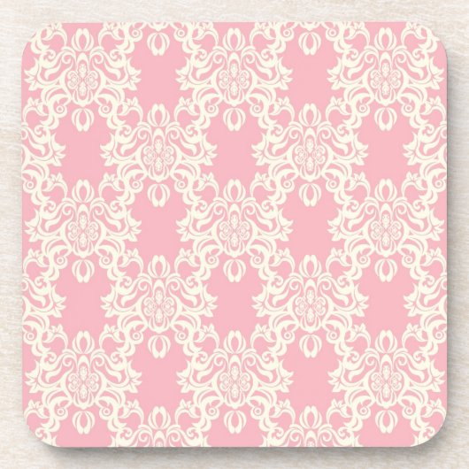 Floral retro damask drankjes onderzetter (Voorkant)