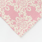 Floral retro damask fleece deken (Hoek)