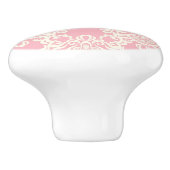 Floral retro damask keramische knop (Zijkant)