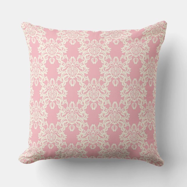 Floral retro damask kussen (Voorkant)