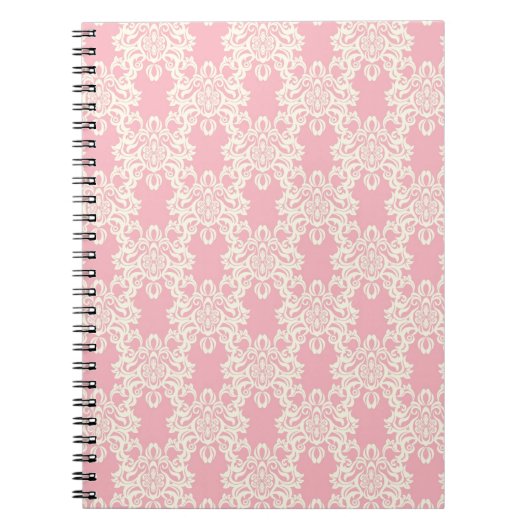 Floral retro damask notitieboek (Voorkant)