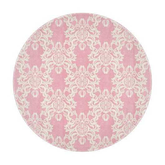 Floral retro damask snijplank (Voorkant)