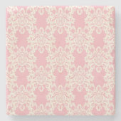 Floral retro damask stenen onderzetter (Voorkant)