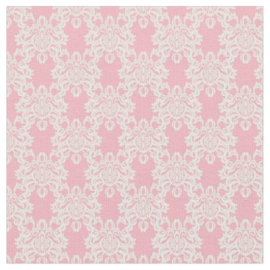 Floral retro damask stof (Close Up)