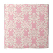 Floral retro damask tegeltje (Voorkant)