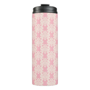 Floral retro damask thermosbeker