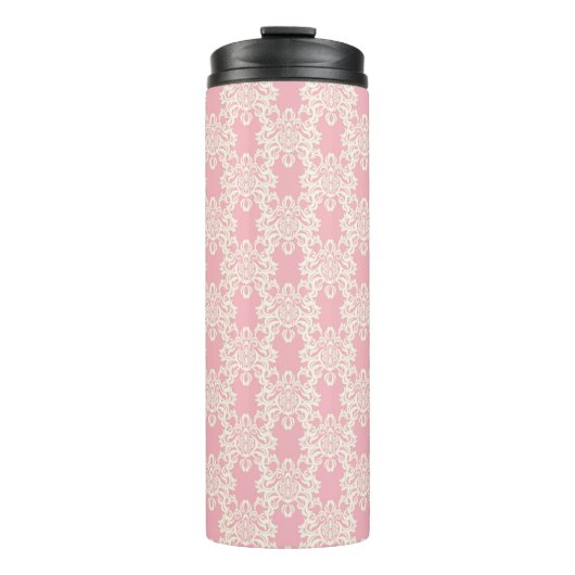 Floral retro damask thermosbeker (Voorkant)