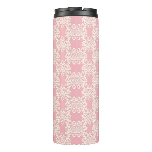 Floral retro damask thermosbeker (Achterkant)