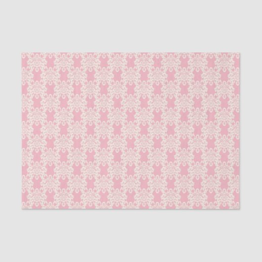 Floral retro damask tissuepapier (Voorkant)