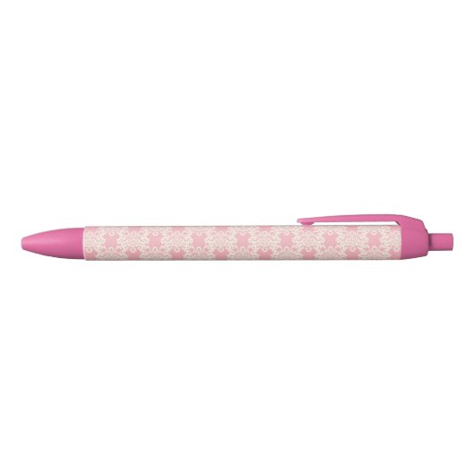 Floral retro damask zwarte inkt pen (Bovenkant)