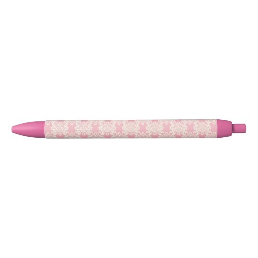 Floral retro damask zwarte inkt pen (Voorkant)