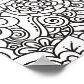 Floral Retro Doodle 2 Poster (Hoek)