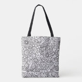 Floral Retro Doodle 2 Tote Bag (Achterkant)
