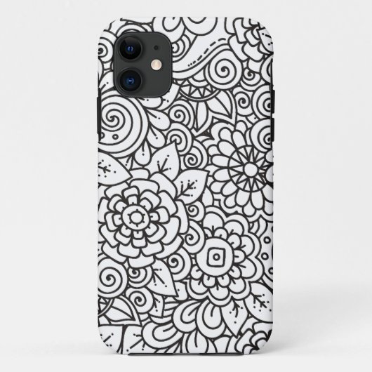 Floral Retro Doodle Case-Mate iPhone Case (Achterkant)