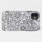 Floral Retro Doodle Case-Mate iPhone Case (Achterkant (horizontaal))