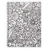 Floral Retro Doodle Notitieboek (Voorkant)