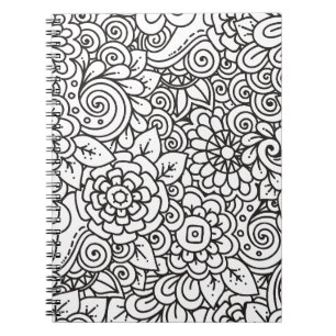 Floral Retro Doodle Notitieboek