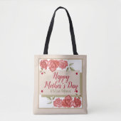 Floral  Retro Elegant Keepomwille Moederdag Tote Bag (Voorkant)