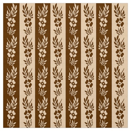 Floral retro gestript patroon stof (Swatch)