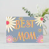 Floral Retro Moederdag Kaart (Staand voorkant)