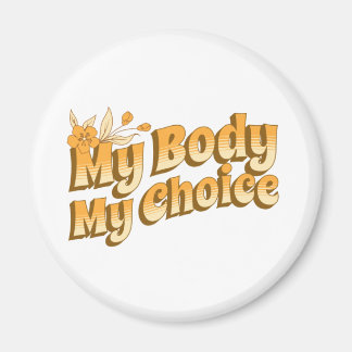 Floral Retro My Body My Choice Women's Rights Magneet