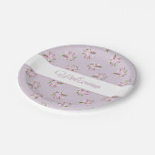 Floral Retro Pattern Papieren Bordje (Gekanteld)