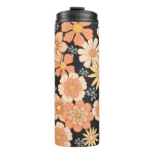 Floral Retro Peach Thermosbeker (Voorkant)