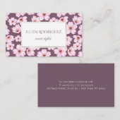 Floral retro romantisch  patroon visitekaartje (Voorkant / Achterkant)
