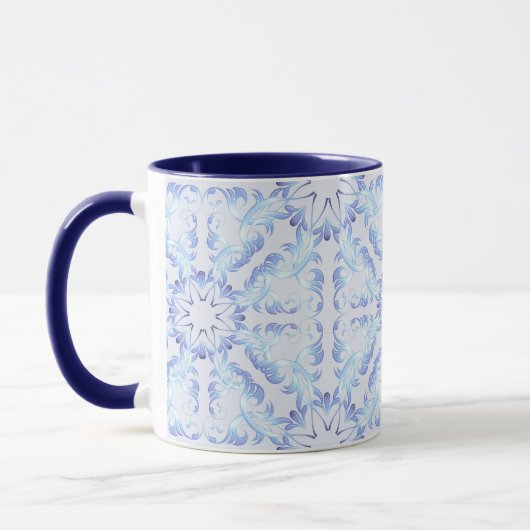 Floral Retro Royal Pattern Mok (Links)